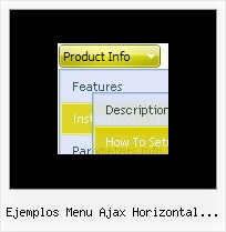 Ejemplos Menu Ajax Horizontal Desplegable Javascript Menue Horizontal