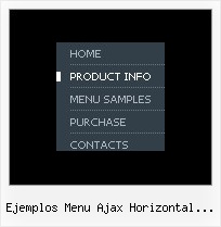Ejemplos Menu Ajax Horizontal Desplegable Sliding Menu Horizontal