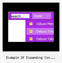 Example Of Expanding Css Navigation Select Menus