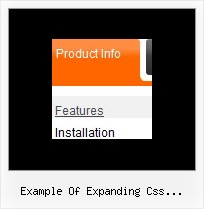 Example Of Expanding Css Navigation Javascript Menu Bar