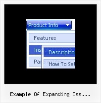 Example Of Expanding Css Navigation Menu Popup Script