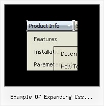 Example Of Expanding Css Navigation Menu Popup
