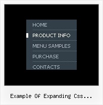Example Of Expanding Css Navigation Fade Menu Dhtml Navigation