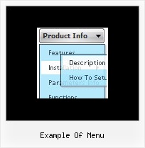 Example Of Menu Mouse Over Menu Drop