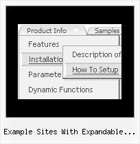 Example Sites With Expandable Side Menus Horizontal Moving Menu Html