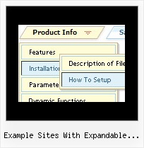 Example Sites With Expandable Side Menus Css Li Menu