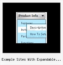Example Sites With Expandable Side Menus Creating Transparent Drop Down Menus