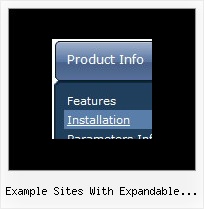 Example Sites With Expandable Side Menus Tab Examples