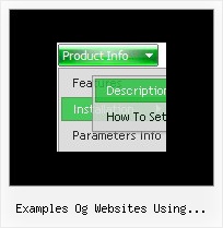 Examples Og Websites Using Horizontal Submenus Dhtml Scrolling Menu Rollover Javascript