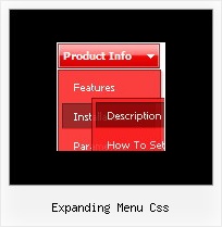 Expanding Menu Css Html Template