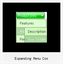 Expanding Menu Css Sample Website Menu