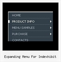 Expanding Menu For Indexhibit Fireworks Sample Menu