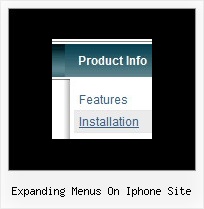 Expanding Menus On Iphone Site Web Design Navigation Examples