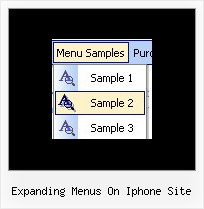 Expanding Menus On Iphone Site Mouse Over Sample