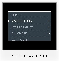 Ext Js Floating Menu Javascript Dropdown Dynamic Sample