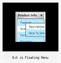 Ext Js Floating Menu Html Javascript Rollover Drop Down