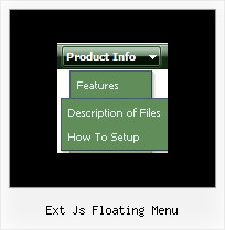 Ext Js Floating Menu Vertical Navigation Drop Down Cross Browser