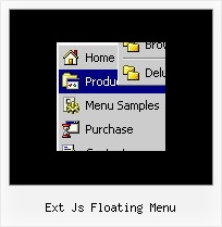 Ext Js Floating Menu Javascript Absolute Positioning Popup