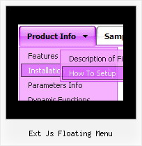 Ext Js Floating Menu Javascript Collapsible Frame