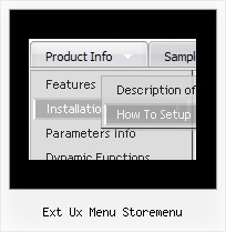 Ext Ux Menu Storemenu Menu Submenu Java Script