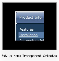 Ext Ux Menu Transparent Selected Javascript Hover Expand