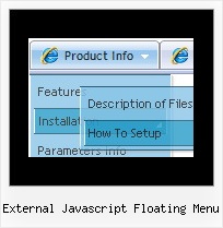 External Javascript Floating Menu Toolbar Menu Html