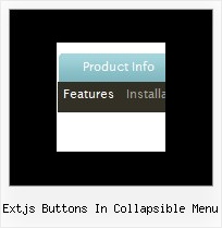 Extjs Buttons In Collapsible Menu Layers Position