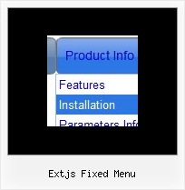 Extjs Fixed Menu Horizontal Dhtml Drop Down Menu
