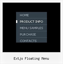 Extjs Floating Menu Sample Site Menus