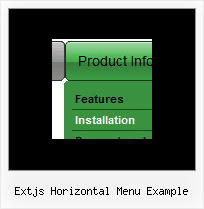 Extjs Horizontal Menu Example Slide Menu Javascript
