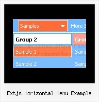 Extjs Horizontal Menu Example Relative Position Expanding Menus