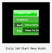 Extjs Ie8 Start Menu Width Menu Javascript Frame