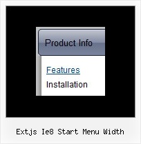 Extjs Ie8 Start Menu Width Jscript Menu Examples