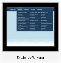 Extjs Left Menu Menu Popup Relative Position Fireworks