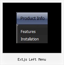 Extjs Left Menu Cascading Menu Sample