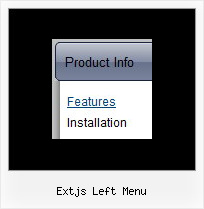 Extjs Left Menu Menu In Web Page