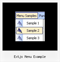 Extjs Menu Example Pull Down Menus In Html