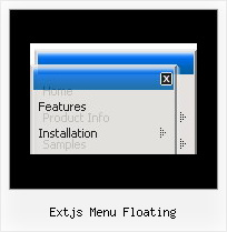 Extjs Menu Floating Javascript Example Menu