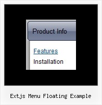 Extjs Menu Floating Example Javascript Popup Menu Source Code