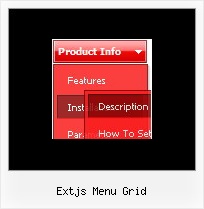 Extjs Menu Grid Javascript Mouseover Popup Menu