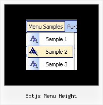 Extjs Menu Height Use Javascript Hover