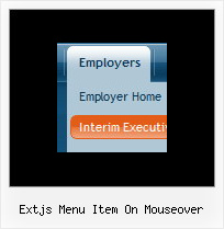 Extjs Menu Item On Mouseover Top Menu Bar Example