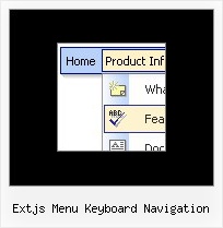 Extjs Menu Keyboard Navigation Vertical Cascade Menu Css Javascript