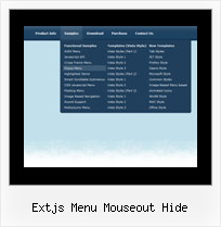 Extjs Menu Mouseout Hide Forms Drop Down