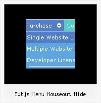 Extjs Menu Mouseout Hide Dynamic Drop Down Menu