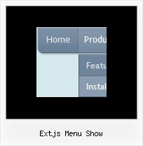 Extjs Menu Show Internet Explorer Style