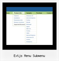 Extjs Menu Submenu Pull Down Menu Tutorial