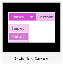 Extjs Menu Submenu Javascript Mouseover Pulldown Navigation