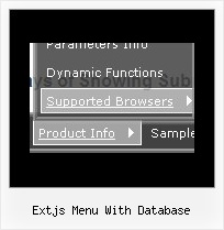 Extjs Menu With Database Menu Mouseover