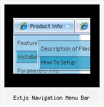 Extjs Navigation Menu Bar Drop Down Over Frame